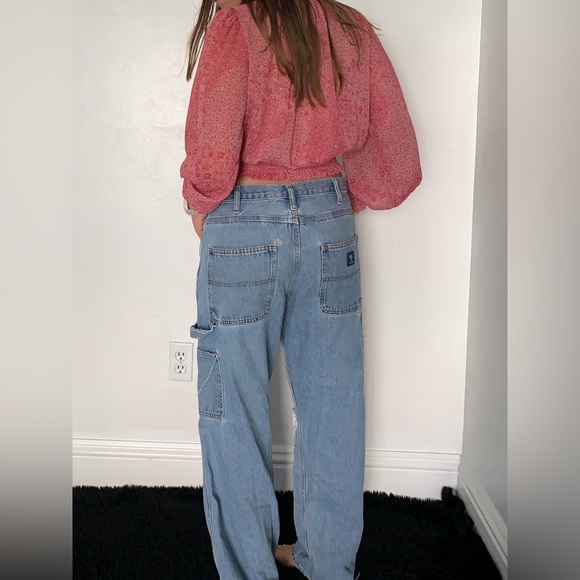 RK Brand Distressed Oversized Cargo Denim Jeans - Picture 2 of 6